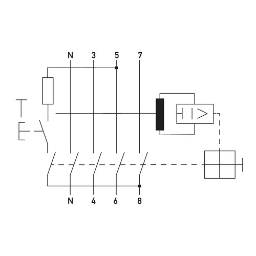 Fehlerstromschutzschalter 4p 40A 0.03A Typ A N links DOEPKE 09134901