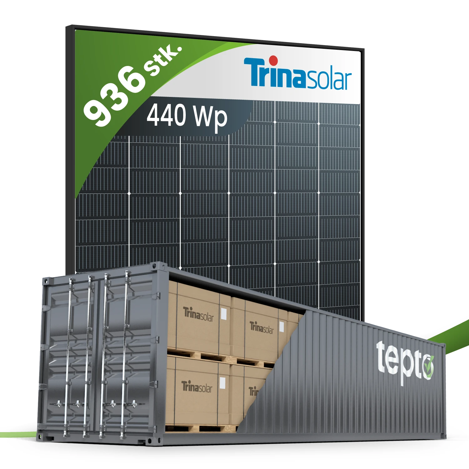Trina Vertex S+ TSM-NEG9R.28/440Wp Monofazial Glas-Glas Black Frame (Container)