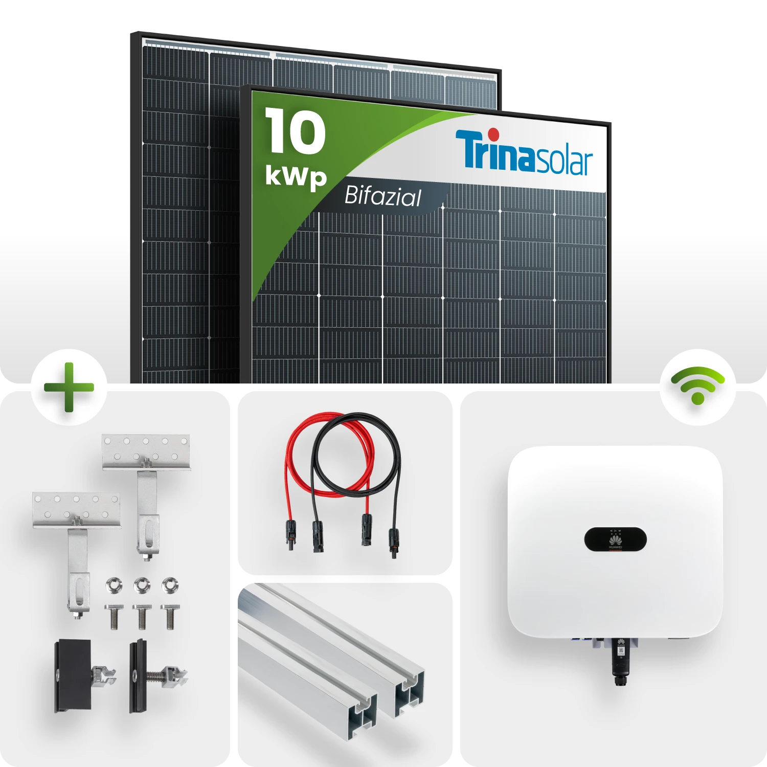 10 kWp PV-Anlage 23x Trina 440Wp Glas-Glas Black Frame